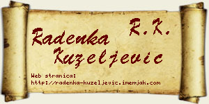 Radenka Kuzeljević vizit kartica